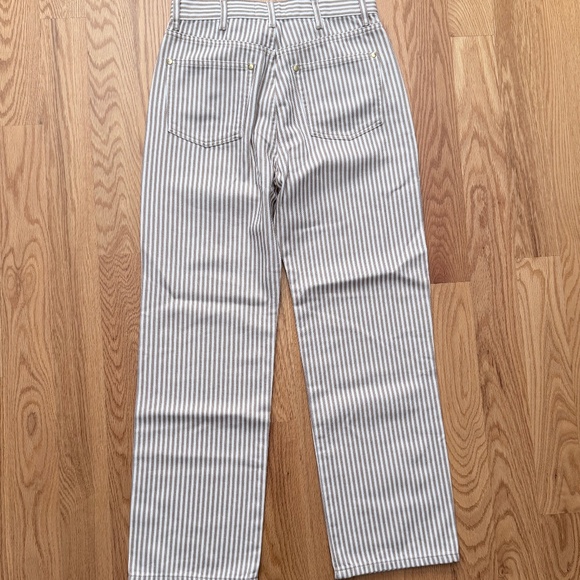 Reformation NWT Cowboy Striped High Rise Straight Jeans (28) - Picture 5 of 16